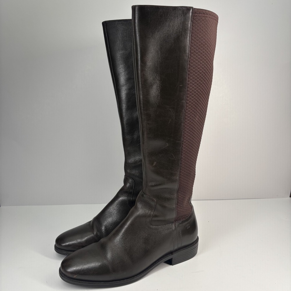 Cole Haan Tilley Women's US 6.5B Brown Leather‎ Knee-High Riding Boots W04182